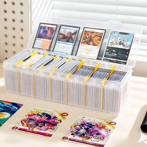 800개 이상의 트레이딩 카드 보관함 MTG PKM 카드용 플라스틱 대형 투명 칸막이형 정리함 스포츠 PTCG용 카드 케이스