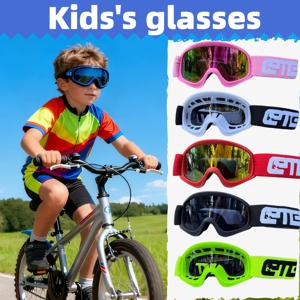 어린이용 자전거 안경 및 오토바이 헬멧 안경, 스키, 스케이트, 방풍 및 3~12세 어린이에게 적합