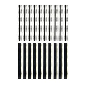 20 Pcs 10 쌍 40 핀 1x40 단일 행 남성과 여성 2.54 Arduino DIY 키트 용 깨지기 쉬운 핀 헤더 PCB JST 커넥터 스트립
