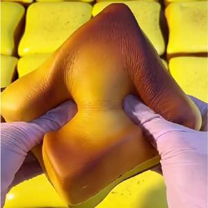 스퀴시 버터 토스트 브레드 스트레스 해소용 장난감, 부드럽고 느린 반응의 불안 완화 감각 장난감, 성인 및 어린이 ADHD용