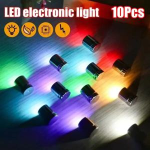 10Pcs 새로운 작은 미니 LED 빛 배터리 구동 다채로운 전구 전자 장난감 액세서리 파티 새해 휴일 장식