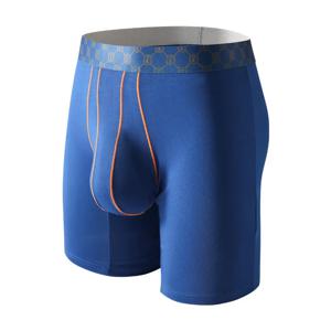 남성용 속옷 부드러운 대나무 섬유 복서 팬츠 남성용 통기성 U형 볼록 포켓 팬티 롱 언더팬츠 남성용 트렁크 쿠에카 L-XXL