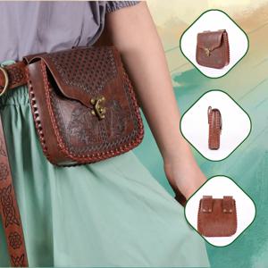 중세 레트로 허리 가방 바이킹 스타일 벨트 동전 지갑 기사 패니 팩 휴대용 남녀 머니 파우치 코스튬 소품