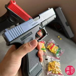 새로운 에어소프트 권총 수동 장난감 총 레이저 하단 탄창 야외 스포츠 CS 게임 무기 및 소프트 총알 할로윈 선물