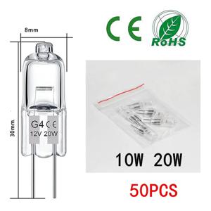 5/10/20/50PCS G4 12V 10W 20W LED 램프 전구 삽입형 비즈 크리스탈 램프 할로겐 전구 에코 할로겐 라이트 전구 캡슐