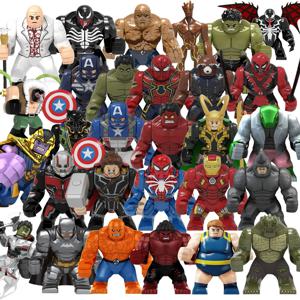 블라인드 박스 미니 블록 PG1806 피규어 빅 고블린 스파이더맨 아이언맨 베놈 캡틴 호크 데드풀 아머 크리스마스 선물 장난감