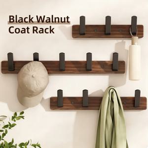 코트 랙 벽 마운트 선반 수건에 대 한 입구 벽 걸이 나무 코트 후크 침실 욕실 주방에 대 한 후크 스토리지 랙