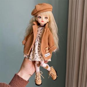30cm BJD 인형 옷 1/6 스케일 겨울 코트 드레스 모자 세트 패션 의상 소녀 장난감 선물 액세서리 (인형 신발 제외)