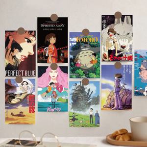 10PCS 10×15CM 미야자키 하야오 포스터 벽 콜라주 인쇄 키트 벽 장식 홈 룸 어린이 장난감 카드