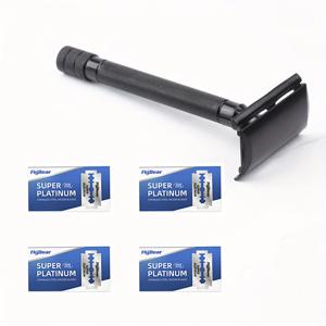 새로운 더블 엣지 클래식 남성용 면도기, 부드러운 제모 면도기, 조절 가능한 안전 면도기 및 면도날, 이발사 면도 도구