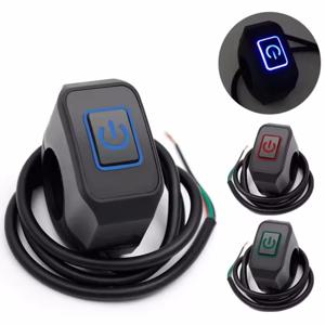 오토바이 개조 스위치 방수 버튼 LED 라이트 헤드라이트 경적 제어 ON OFF 버튼 핸들바 장착 액세서리