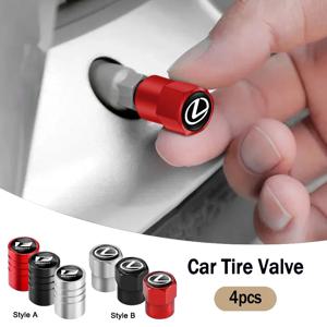 렉서스 F 스포츠 플러그인 하이브리드 ES UX 300e GX LBX NX RX 350h 450h용 4개입 자동차 스타일링 메탈 휠 타이어 밸브 캡 먼지 방지 액세서리