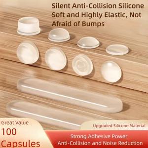 가정용 충돌 방지 실리콘 패드 및 스티커 - 문 손잡이, 캐비닛 문, 문 뒷면, 벽 및 냉장고 문용