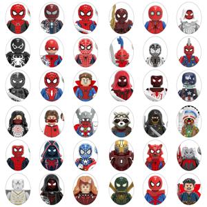 블라인드 박스 미니 블록 X0282 피규어 빅 고블린 스파이더맨 아이언맨 베놈 캡틴 호크 데드풀 아머 크리스마스 선물 장난감