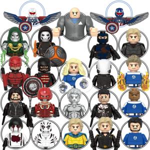 블라인드 박스 미니 블록 G0141 피규어 빅 고블린 스파이더맨 아이언맨 베놈 캡틴 호크 데드풀 아머 크리스마스 선물 장난감