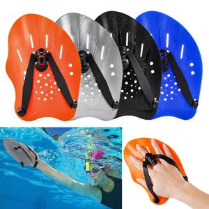 수영 훈련용 핸즈 플리퍼 수영 패들, 수영 훈련용 프리스타일 수영 개구리 패들 조절 가능한 실리콘 스트랩 포함