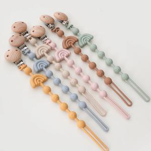 아기 젖꼭지 클립 BPA 프리 실리콘 젖꼭지 홀더 분실 방지 더미 체인 신생아 유아 남아 여아용 범용