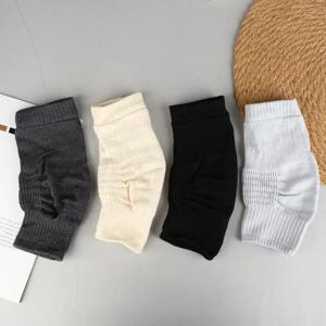 1 쌍 천연 코튼 무릎 패드 남성 여성 에어컨 룸 스포츠 무릎 패드 압축 무릎 받침대 탄성 지원 패드