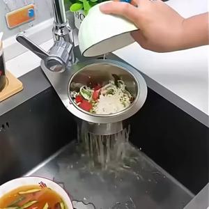 1-2pcs Steel Swan Sink Strainer - 주방 싱크대 및 욕조용 고강도 배수 바구니(막힘 방지 필터 포함)