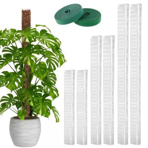 식물용 플라스틱 이끼 기둥 Monstera, 24in/36in/48 인치 식물 등반용 식물 기둥 실내 식물 지원 정원 성장 스테이크