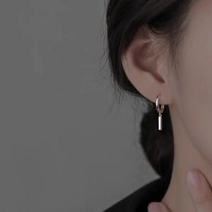 NBSAMENG 여성을위한 925 스털링 실버 기하학 비대칭 귀걸이 소녀 간단한 사무실 다목적 보석 선물 Dropshipping