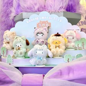 핫 큐트 비닐 장난감 플러시 인형 장난감 폭스 아일랜드 시리즈 블라인드 박스 만화 쿠로미 플러시 펜던트 가방 장식 미스터리 선물