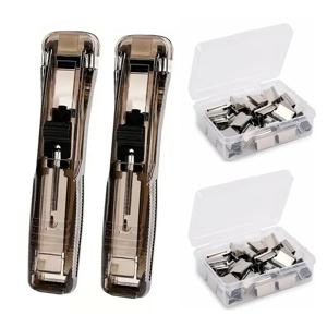 클립 푸셔 스테이플러 및 푸시 클립 바인더 클립, 모던 스테이플러 푸시 클램프 오피스 페이퍼 클립 북 바인딩 머신 오피스 용품