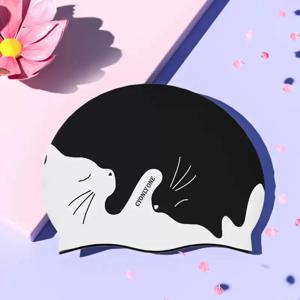 실리콘 수영 모자, 대형 수영 모자, 편안한 샤워 캡, 방수, 남녀 모두에게 적합