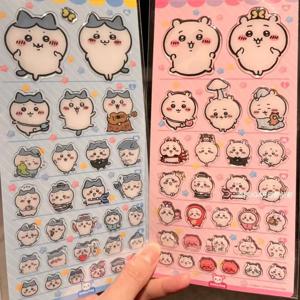 카툰 치이카와 글루 3D 스티커 귀여운 하치와레 우사기 스티커 만화 장식 핸드북 장식 선물