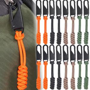 휴대용 야외 가방 지퍼 풀러 금속 지퍼 헤드 슬라이더 탈부착 가능 내마모성 직조 지퍼 풀 DIY 재봉 액세서리