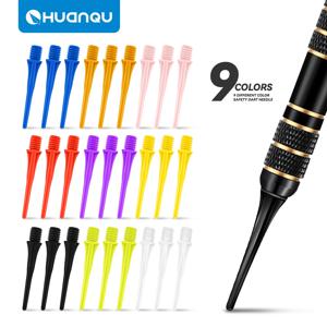 Huanqu 100팩 멀티 컬러 선택 가능 안전 소프트 팁 다트 교체 헤드, 범용 고정밀 내구성 다트 액세서리, 전자 다트/홈 바 경쟁 훈련 전문 교체 헤드에 적합