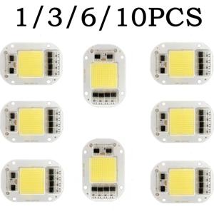 AC 220V COB 칩 50W 광원, 드라이버 불필요, 투광등 스포트라이트 램프 DIY 조명용 고휘도 LED 칩 1/3/6/10개