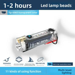 적외선 측면 조명이 있는 미니 손전등 – 충전식 키체인 토치 일상 휴대 및 비상용 휴대용 실외 조명