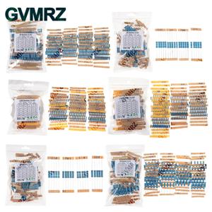 1/4W 1/2W 1W 2W 3W 저항 세트 1% 금속 필름 저항기 모음 키트 1K~820K 0.1R~750R 10K