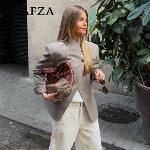 KONDALA 2026 봄 여름 여성 외출용 블레이저 패션 하프 하이 칼라 우아한 럭셔리 캐주얼 여성용 시크 블레이저