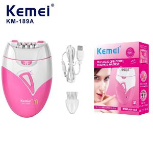 Kemei KM-189A 전문 바디 제모기 여성용 USB 충전식, 얼굴, 겨드랑이, 다리 제모에 휴대가 간편합니다.