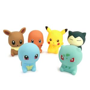 포켓몬 피카츄 6개입 물놀이 장난감 5-6cm 삑삑이 소리 나는 물놀이 장난감 애니메이션 이브이 스노라락 파이어꼬마 꼬마꼬마 꼬마꼬마 꼬마꼬마 소년 소녀용