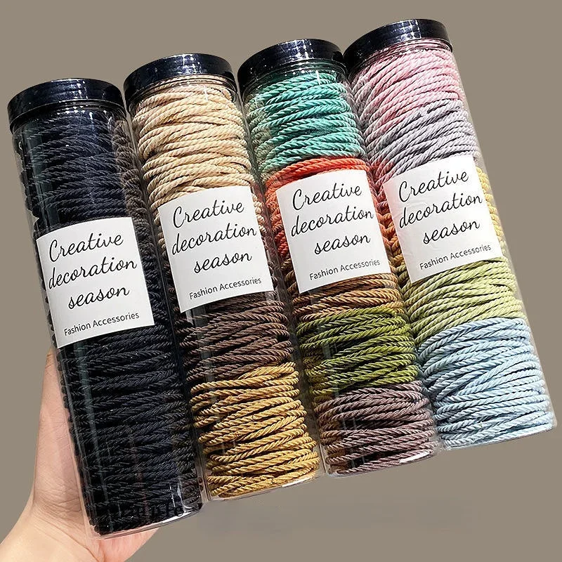 100pcs 원활한 헤어 링 탄성 헤어 넥타이 간단한 모든 경기 헤어 밧줄 미끄럼 방지 헤어 링