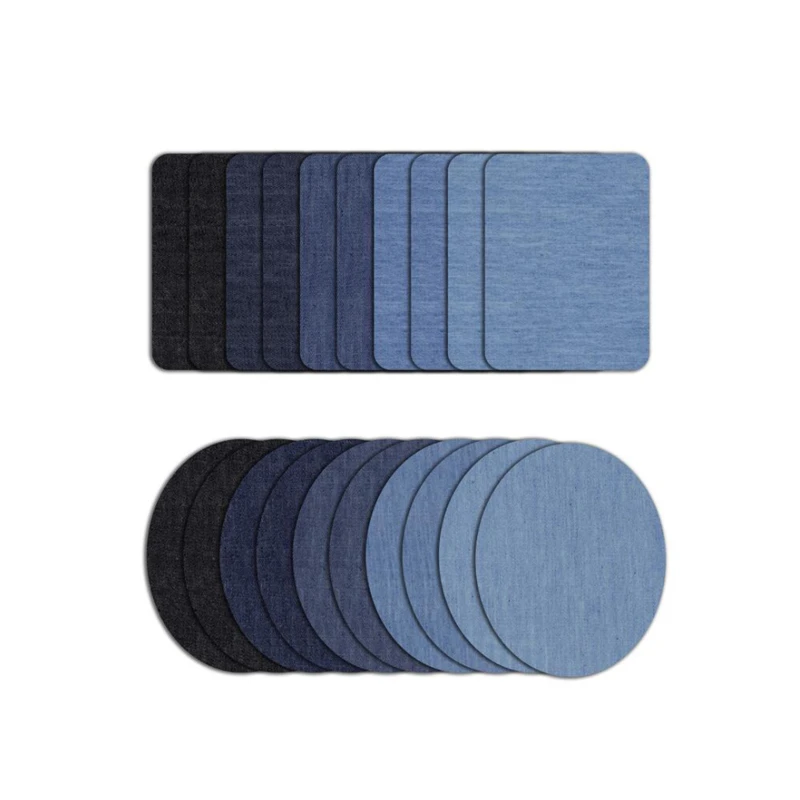 데님 패치 DIY 철 데님 팔꿈치 패치 수리 바지 진 의류 바지 배지 의류 봉제 직물 새로운