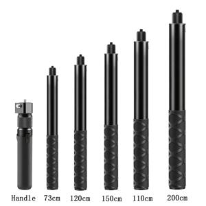 Insta360 X4 X3 X2 GoPro 12 11 10 9 8 DJI Action 4/3 SJCAM 셀카 스틱 번들 핸들용 불릿 타임 보이지 않는 셀카 스틱