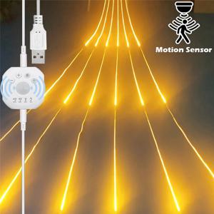캐비닛 조명 아래 침대 조명 아래 쫓는 효과가 있는 모션 센서 계단 조명, 가정용 모션 활성화 Led 조명 스트립