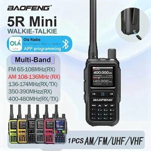 바오펑 UV-5R 미니 듀얼 밴드 양방향 무전기 (5W/999채널) |   블루투스 앱 프로그래밍, NOAA 날씨 경보, 타입-C 고속 충전1팩