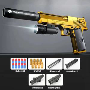 데저트 이글 장난감 총 탄피 배출 에어소프트 권총 소프트 폼 총알 야외 CS 무기 사격 게임 할로윈 생일 선물