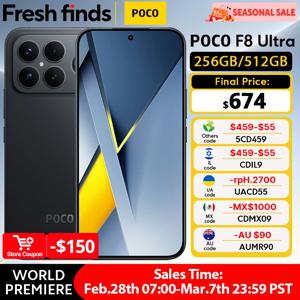POCO F8 울트라 5G【월드 프리미어】글로벌 버전 스마트폰 스냅드래곤 ®   8 엘리트 5세대 6.9인치 120Hz 디스플레이 6500mAh 배터리 50MP