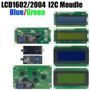 LCD 2004 1602 모듈 블루 그린 스크린 아두이노용 LCD 16x2 20X4 문자형 UNO R3 Mega2560 디스플레이 PCF8574T IIC I2C 인터페이스