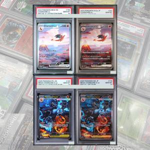 팬타스말 플레임즈 125 메가 리자몽 EX DIY 프록시 2025 PTCG 컬렉션 카드 특별 일러스트레이션 홀로그램 라벨 어린이 선물