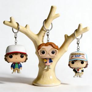 포켓 키체인 일레븐 바브 로빈 스티브 더스틴 비닐 피규어 키링 모델 장난감 크리스마스 선물