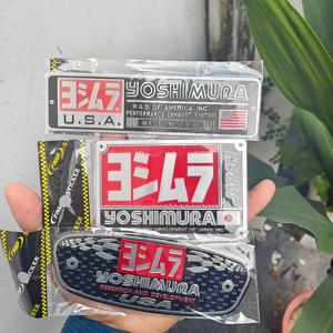 오토바이 배기 팁 파이프 스티커 CF 모터바이크 알루미늄 합금 3D 내열 머플러 데칼 요시무라 개조 부품용