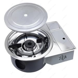 한국 상업용 데스크탑 내장형 바베큐 가스 그릴 무연 실내외 스테인리스 스틸 바베큐 가스 그릴 레스토랑용