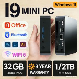 미니 게이밍 PC 윈도우 11 인텔 코어 i9 9900U 미니 호스트 16/32GB DDR4 2048GB SSD WIFI 6 BT5.2 게이밍 미니 PC